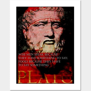 Plato Philosophical/Motivational Quote on Wisdom 1 Posters and Art